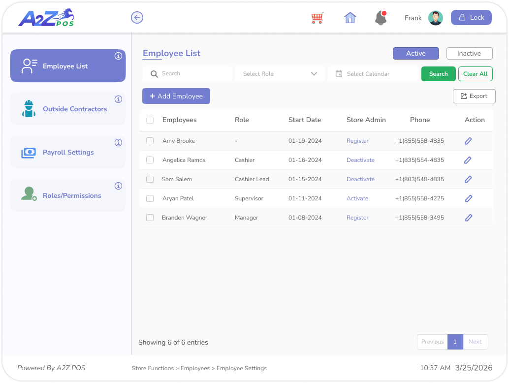 EMPLOYEES feature overview