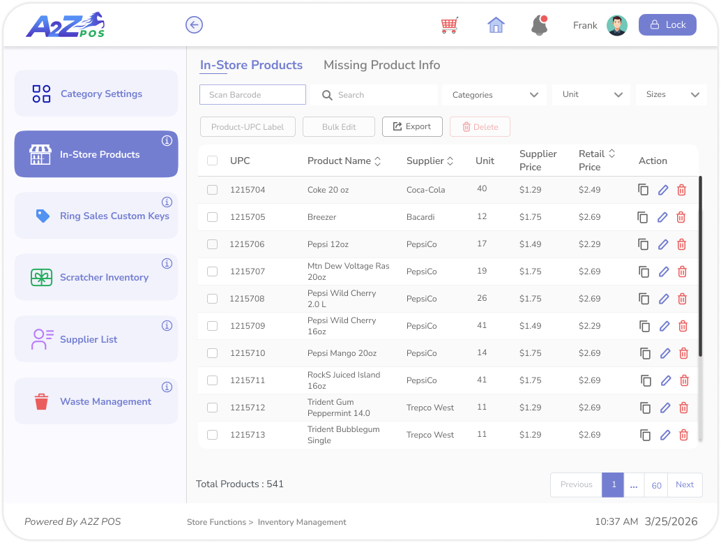 INVENTORY MANAGEMENT feature overview
